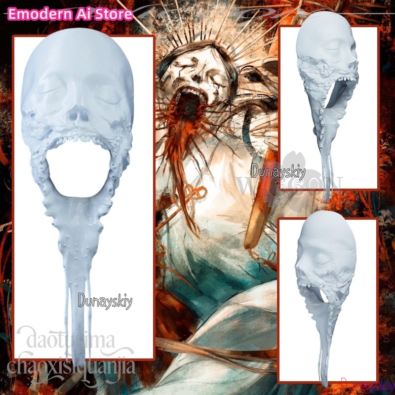 Cosplay Prop Diy - Anime horror, biały, do samodzielnego malowania,