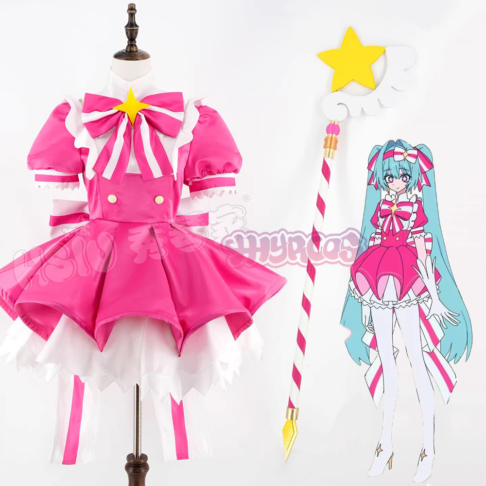 Cosplay Prop Diy - Kostiumy cosplay MMiku Retry, peruka, różowe